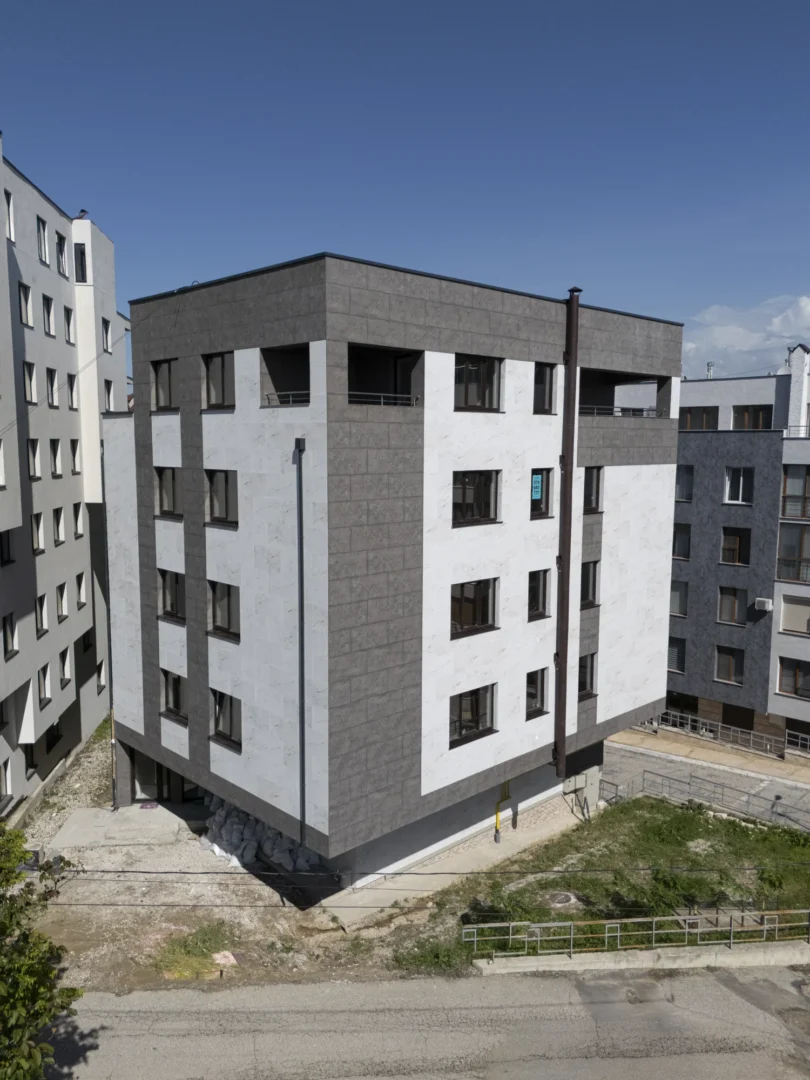 Bloc Telecentru 2 — perspectivă aeriană asupra fațadelor